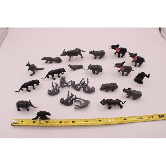 Vintage Plastic Animal Figurines Jungle Safari Set Mix Lot 20+ Mini Toy Collect - Picture 7 of 8